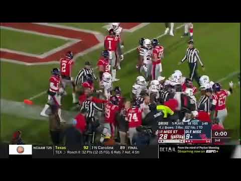 Another Look At Ole Miss & Mississippi State's Sideline-Clearing Brawl