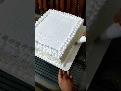 Rectangle cake decoration. #whiteforestcake #baslasfreshland #trending #shortsfeed #shortsvideo cake