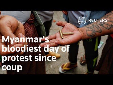 緬甸政變後最血腥的一天抗議活動 (Myanmar's bloodiest day of protest since coup)
