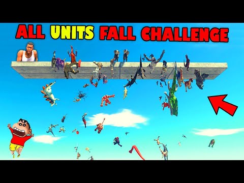 ALL UNITS FALL CHALLENGE in Animal Revolt Battle Simulator with SHINCHAN and CHOP | ARBS HINDI