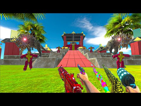 DEATH RUN FPS TO THE TEMPLE OF DOOM! CAN I SURVIVE?-Animal Revolt Battle Simulator