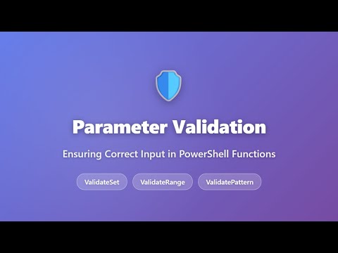 Powershell Parameter Validation Validateset Validaterange Validatepattern More