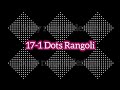17-1 dots Simple Rangoli art design/Easy rangoli/muggulu designs/kolam designs/Sony rangoli designs.