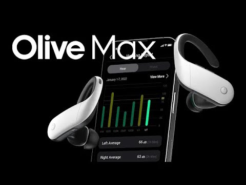 Olive Max Earbuds: 2-in-1 Adaptive Hearing Aid-GadgetAny