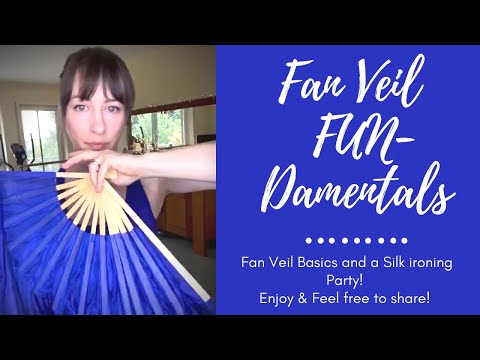 Khalida Online - Fan Veil FUNdamentals! Fanveil Fusion Tips & Ironing Belly Dance Fanveils Tutorial