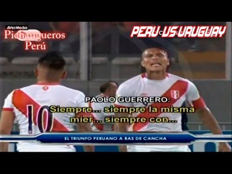 Reacción de Paolo Guerreo tras gol Uruguayo  |Peru vs Uruguay 2-1| FA | A ras de cancha.