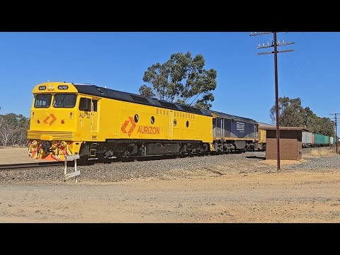6MX1 Aurizon containers (ALF22, GL105), Melbourne to Port Pirie, 1640, 3/1/25, Great Western VIC