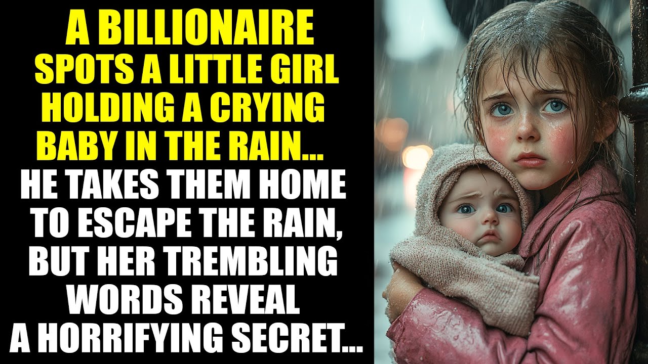 A BILLIONAIRE Spots A Little Girl Holding A Baby In The Rain, But What She Says Next Is Shocking...