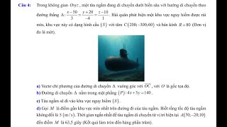ÔN THPTQG: Tính thời gian ngắn nhất tàu di chuyển vào vị trí rải mìn
