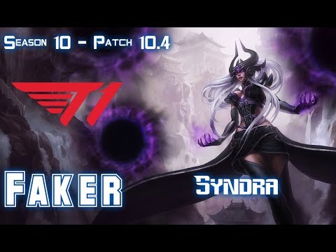 T1 Faker SYNDRA vs PYKE Mid - Patch 10.4 KR Ranked