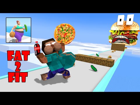 Minecraft Mobs : FAT 2 FIT CHALLENGE 3 - Minecraft Animation