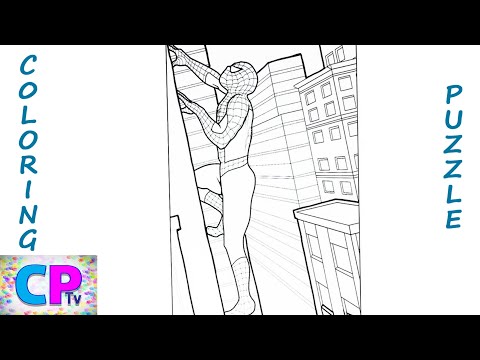 Spiderman Climbs Up the Buildings Coloring Pages,Superhero Saves us from Troubles,Coloring Pages Tv