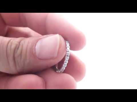 Stackable .1 Carats Diamonds Sterling Silver Eternity Ring