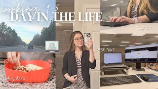 Day in the Life Working a 9-5 Office Job *realistic* | corporate work vlog, morning routine, cooking