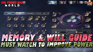 [One Punch Man World] - COMPLETE MEMORY &amp; WILL GUIDE! Everything you need to know!