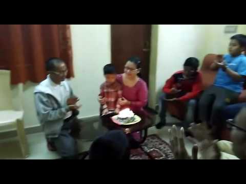 Nathan's birthday cake cutting -2 Dec 2016