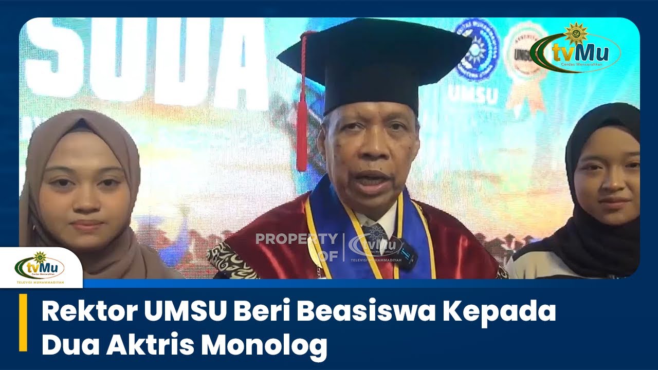 Rektor UMSU Beri Beasiswa kepada Dua Aktris Monolog