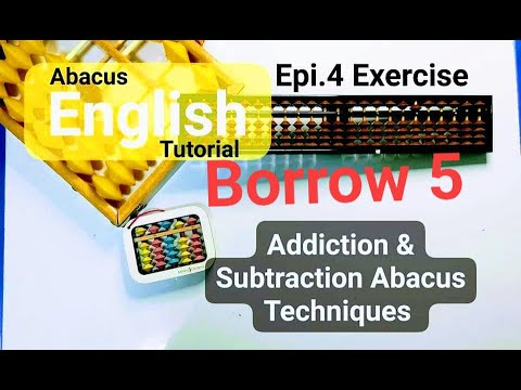 Abacus English Tutorial Episode 4/ finger Exercises for how to borrow 5/ #abacuslearning