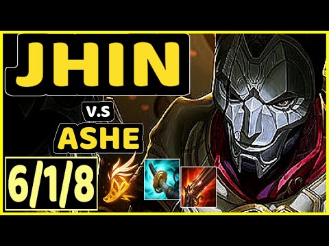LOKEN (JHIN) vs ASHE - 6/1/8 KDA BOTTOM ADC GAMEPLAY - KR Ranked GRANDMASTER
