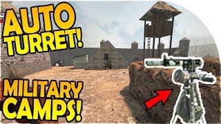 AUTO TURRET + LOOTING MILITARY CAMPS -OUR OWN CEMENT MIXER - 7 Days to Die Alpha 16 Gameplay Part 38