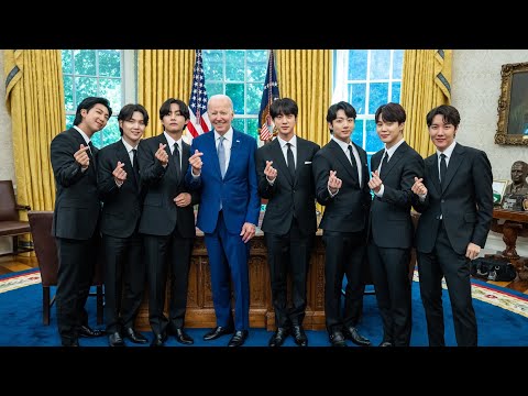 BTS Legendas BR | BTS fala com Presidente Biden na Casa Branca [LEGENDADO PT/BR]