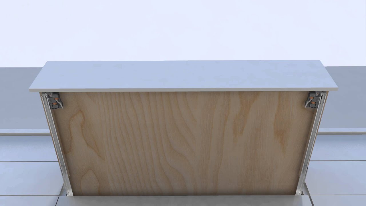 Wizualizacja montażu prowadnic dolnego montażu AMIX