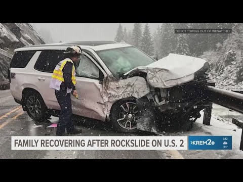 Family recovering after rockslide on Highway 2 near Leavenworth