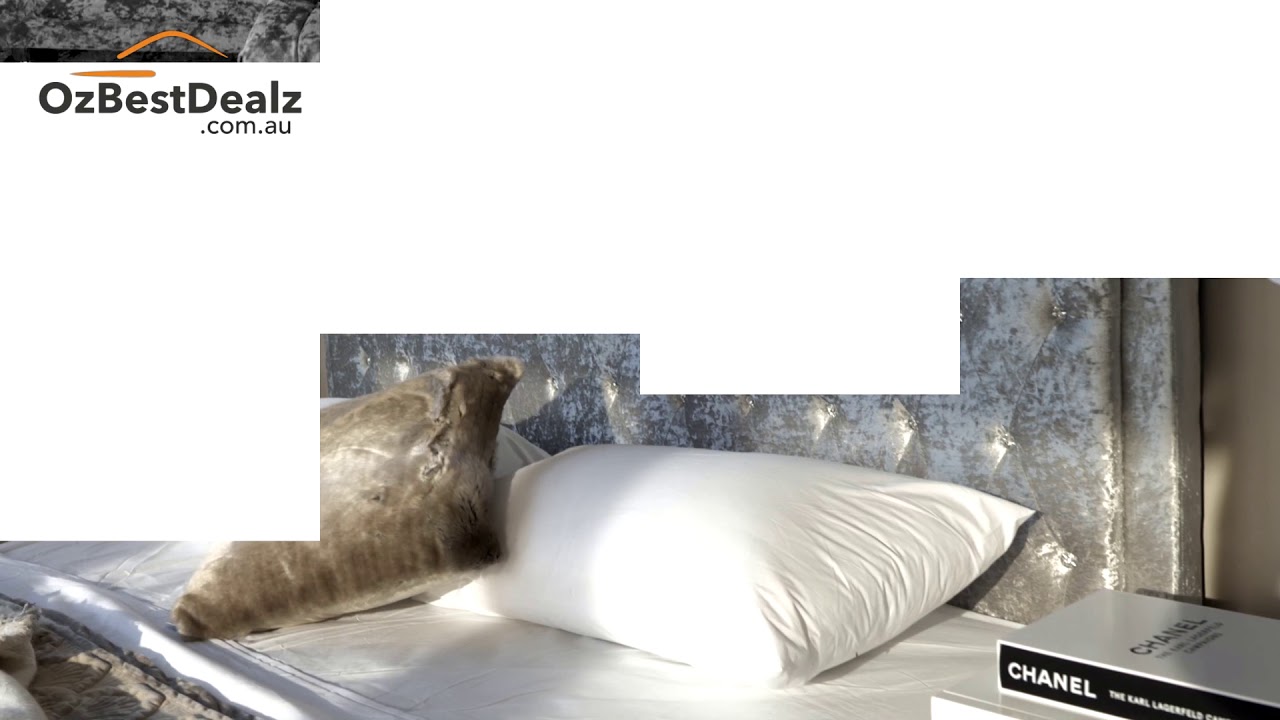 Chanel Silver Grey Velvet King Bed