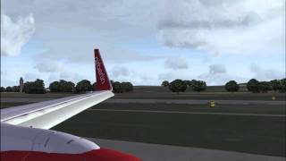 FS2004 - Air Berlin b737-700 Landing At Vienna
