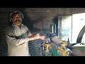 old black desi engine working with Chakki atta Punjab Pakistan India/diesel engine