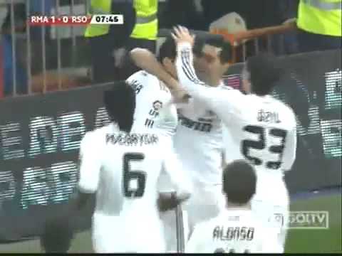 Kaká Goal   Real Madrid 3 0 Real Sociedad 06 02 2011