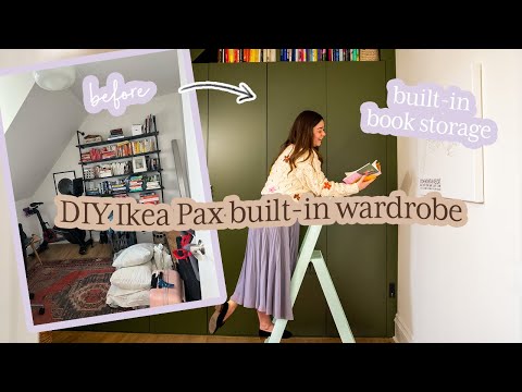 Turning An Unused Alcove Into Built-In Storage | Ikea Pax Wardrobe Hack