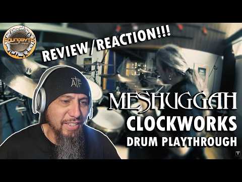 Tomas Haake is insane! Meshuggah - Clockworks drum playthrough REVIEW/REACTION!!!