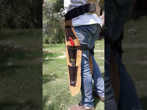 Suedo Leather Farrier Chaps Apron for Horses Sky Blue Pony Cob