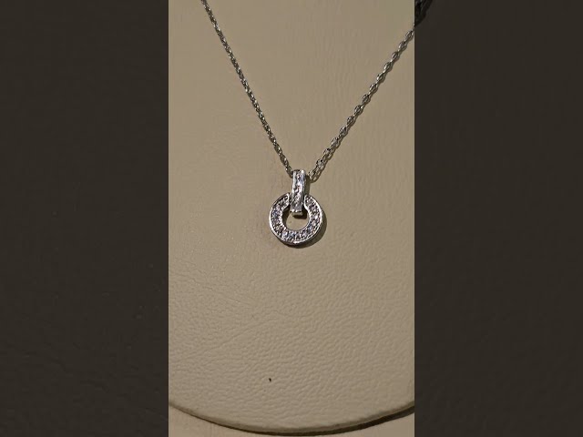 سلسال تيفاني تي ون دائري فضي مزين باحجار