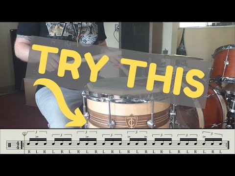 1 Minute Drum Lesson: 16th Note Triplet Accents #2