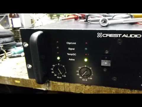 Crest Audio 8001 Prof amp. First Run after repair (ch A)