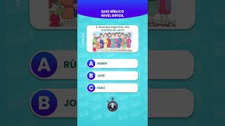 QUIZ BÍBLICO | NÍVEL DIFÍCIL - CANAL CRISTÃO QUIZ #shorts