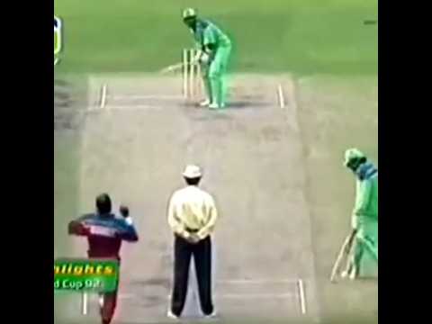 Malcom Marshal vs Javed Miandad 1992 world cup Melbourne