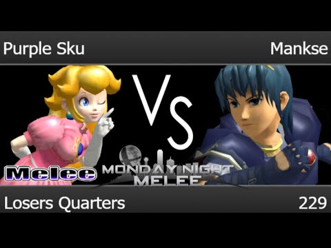 MNM 229 - Purple Sku (Peach) vs Mankse (Marth) Losers Quarters - Melee