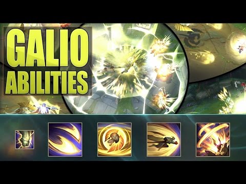 GALIO REWORK ABILITIES SPOTLIGHT GAMEPLAY - League of Legends