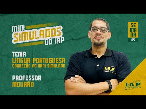 Banner de capa do material gratuito LIVE: LÍNGUA PORTUGUESA - SEMANA 4 DE CORREÇÃO DO MINI SIMULADO.