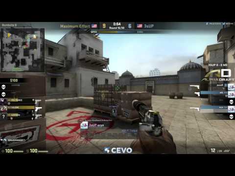 3sUP vs Maximum Effort Game 1 (CEVO-P CS:GO Season 8) - Dust