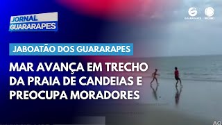 Mar avança em trecho da praia de Candeias e preocupa moradores