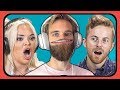 Reacting to YouTubers Reacting to Pewdiepie vs 🅱Series