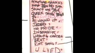 Green Day Insomniac album fact: Jesus Christ Supermarket, Do Da Da, You Lied and James Washburn.