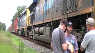 preview picture of video 'CSX A787-07 with CSX GEVO ES40DC 5482 leading'