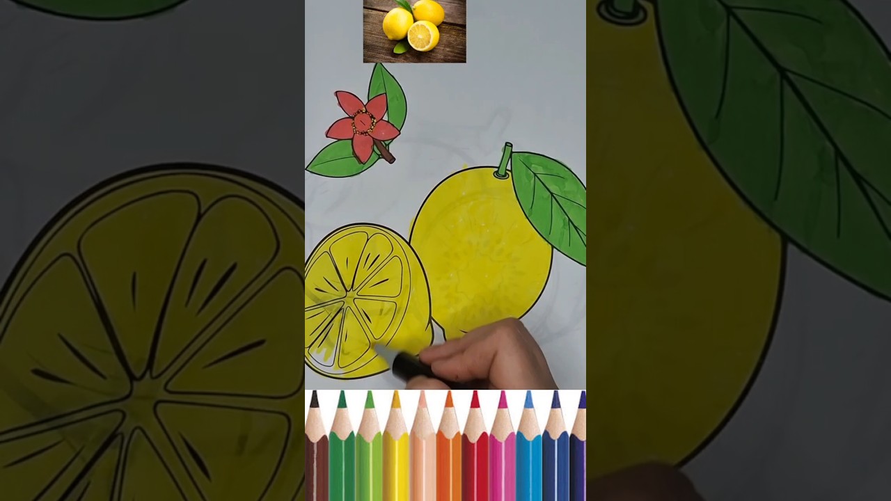 “Lemon coloring page”