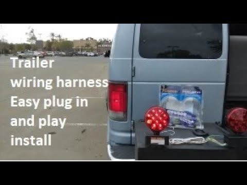 Econoline Van trailer wiring harness universal | Ford Pass through T-one easy install diy tow lights