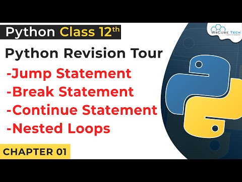 Jump Break Continue Statements In Python Nested Loops In Python Python For Class 12